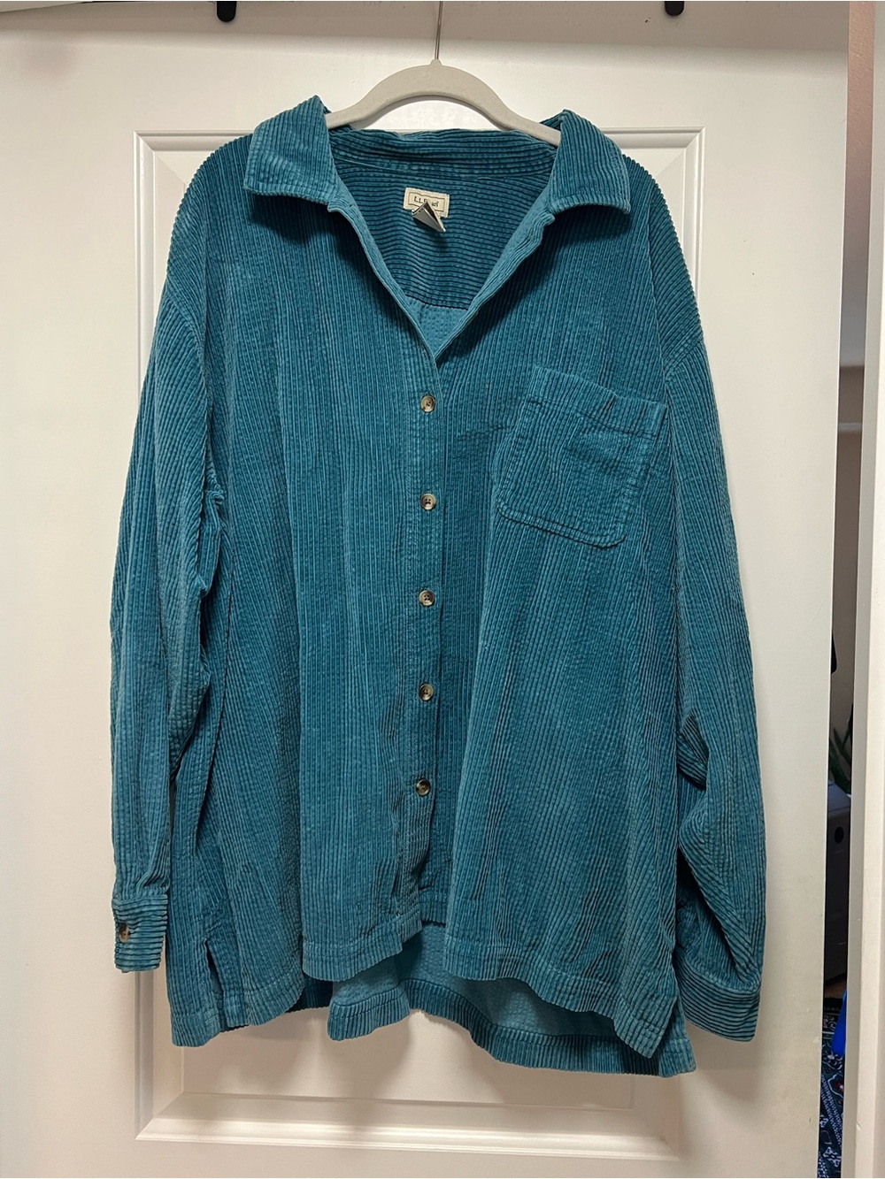 VTG Teal Corduroy L.L.Bean Buttonup